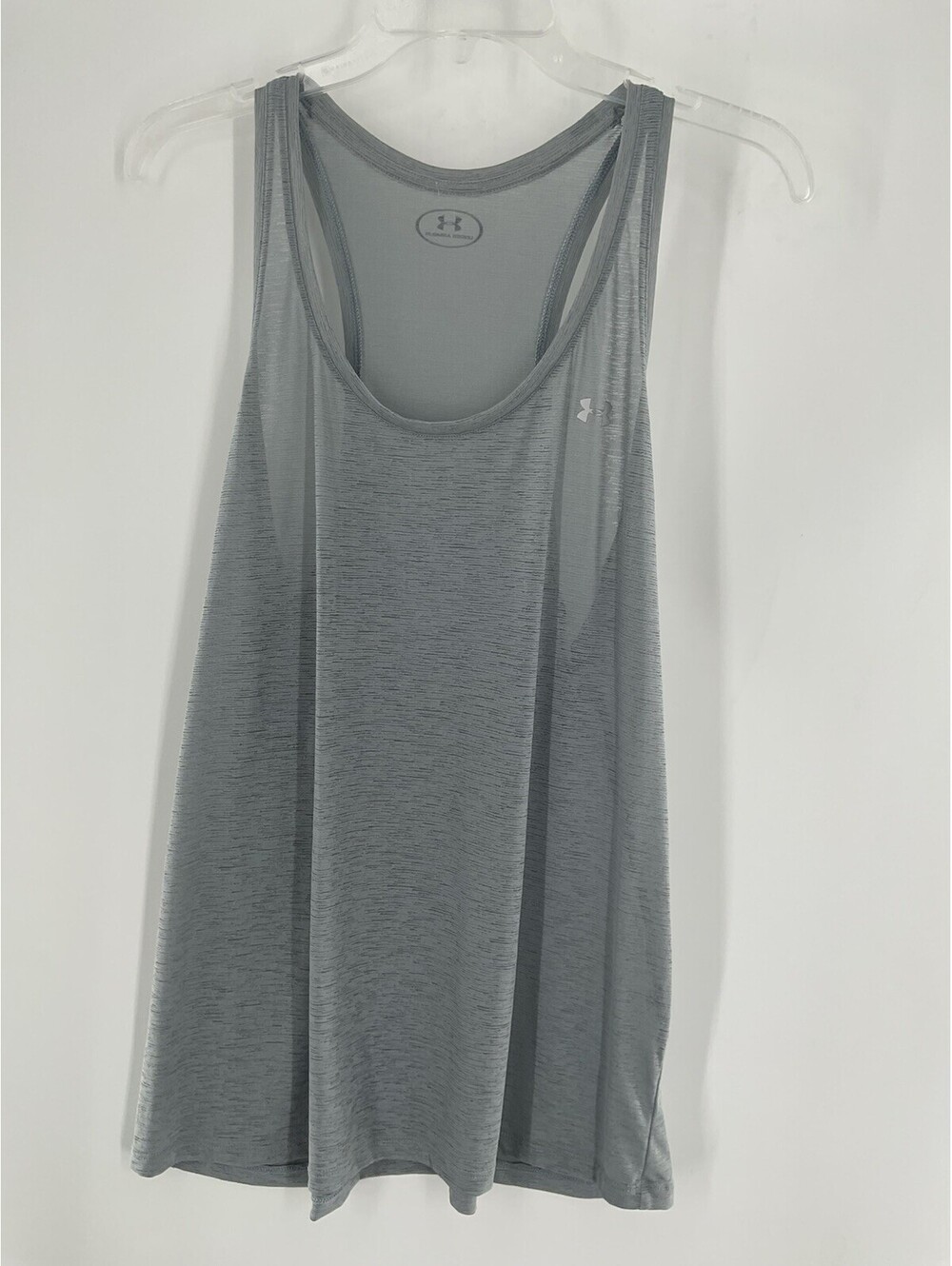Under Armour Racer Back Gray Sheer Athletic Tank Top (see Measurement) 128